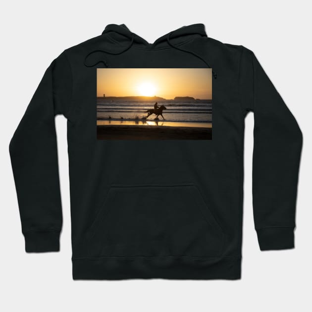 Galloping at sunset Hoodie by Memories4you